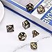 EBOOT Polyhedral 7-Die Dice Set for Dungeons and Dragons with Black Pouch (Transparent Black)
