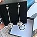 MISASHA Crystal Incrusted Celebrity Designer Bowtie Dangle Earrings For Women