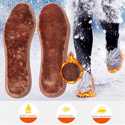 Thickened Wool Insoles Winter Thermal Imitation Cashmere Sheepskin Fur Shoes Pad Fleece Keep Warm Unisex - 36