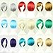 Short Pink Bob Wigs Straight Wig for Women Girls with Bangs 11 Inch BU029PK