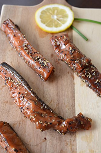 Indian Candy Maple Smoked Wild British Columbia Salmon Fish From Canada Candied and Cured in Maple Syrup Ships Frozen (1 lbs)