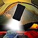10000mAh Dual USB Ports Solar Charger Solar Power Bank with LED Status Indicator and LED Flashlight IP65 Waterproof, Shockproof,Suitable for iPhoneX, iPad, Android Smartphones, Bluetooth Speaker
