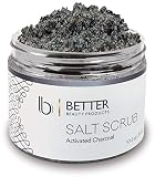 Activated Charcoal Scrub by Better Beauty Products, Salt Scrub, Exfoliate and Nourish, Deep Cleanser, Pore Minimizer, 10.5 oz.