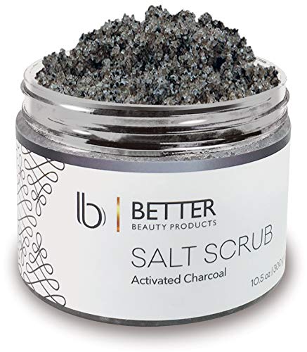 Activated Charcoal Scrub by Better Beauty Products, Salt Scrub, Exfoliate and Nourish, Deep Cleanser, Pore Minimizer, 10.5 oz.