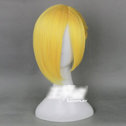C.J. SHOP Annie Leonheart - Attack on Titan Shingeki no Kyojin, Golden color 35cm/13.77in short hair full wig with free cap