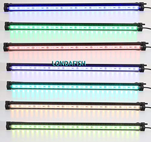 LONDAFISH Aquarium Air Bubble Lights LED Fish Tank Light Lighting Remote Control 3.8W/5.8W 16 Colors (5.8W/27 Lights)