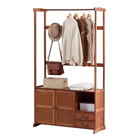 Amazon Com Wyqsz With Clothes Rack Wooden Floor Bedroom