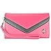 caseen ViVi Wallet Clutch Purse Case for Apple iPhone XS Max XR XS X 8 7 6S Plus, Samsung Galaxy S9/S9 Plus/S8/S8 Plus/Note 9 Note 8, Google Pixel 2 HTC LG Sony MOTO & more (Pink/Black, Large Size)