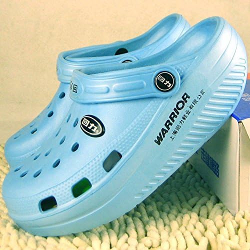 Amazon 戦士の女性 のラバと下駄減量スイングの靴15夏の女性の女性ビーチsandales Evaガーデンシューズスリッパ 062blue 9 ファッションサンダル