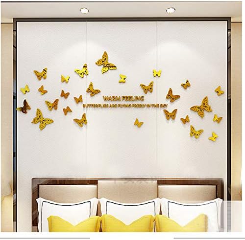 Amazon Com Pegatina De Pared Con Diseno De Mariposa Y Espejo 30