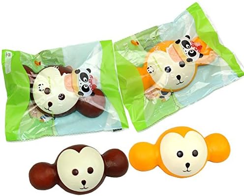 COCOTINA 1Pc Slow Rising Squishy Monkey Hand Toy Phone Charms Pendant Random Color
