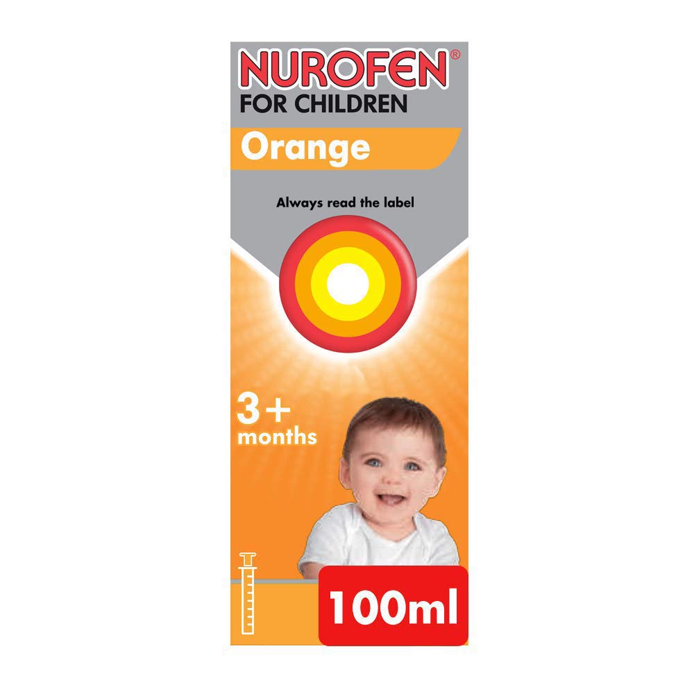 Nurofen Baby 3+ mths Fever and Pain Relief Orange 100ml
