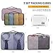 Packing Cubes for Travel Accessories Essentials Compression Cube Luggage Suitcase Organizer with Clear Toiletry Bag(5-Pack)