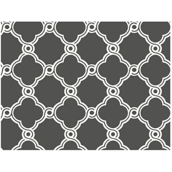 York Wallcoverings Trellis Removable Wallpaper, Charcoal Gray/White