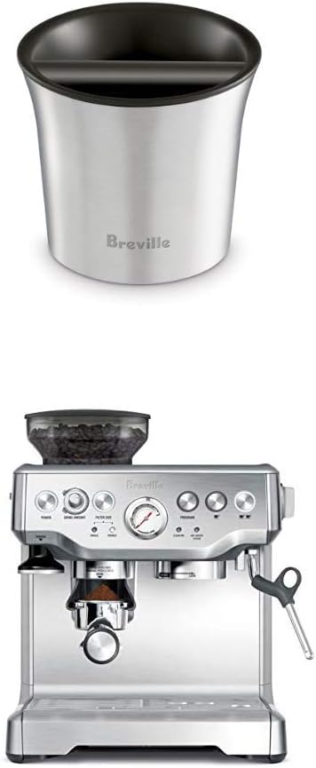 Breville BES870XL Barista Express Espresso Machine and Breville BCB100 Barista-Style Coffee Knock Box Bundle
