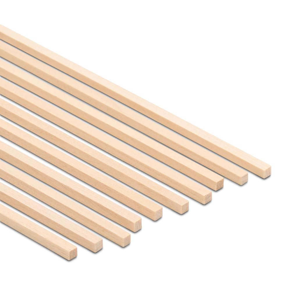 Woodpeckers Wood Square Dowel Rods 1/8 inch x 12 Pack of 25 Wooden Craft Sticks for Crafts and Woodworking by