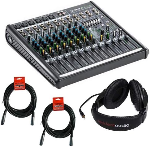 Mackie ProFX12v2 12-Channel Sound Reinforcement Mixer with Stereo Headphones & Two XLR- XLR Cable