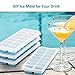 OMorc Ice Cube Trays 4 Pack [ Larger Version], Easy-Release Silicone and Flexible 14-Ice Trays with Unique Removable Lid, Make Larger Ice Cubes, BPA Free, Stackable Durable and Dishwasher Safe