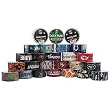 Duck 25 Rolls Bulk Lot Colored Assorted Random Duct Tape Pack Print Patterns 250yds Crafting Hobby For Kids