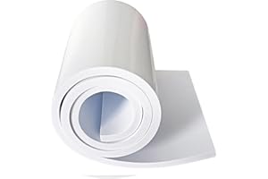 Qiveno Closed Cell Neoprene Foam Rubber Sheet with Adhesive - 60 x 8 x 1/2 Inch Multi-Function Insulation, Soundproofing, and Weatherproof Foam Padding Easy Cut DIY, White