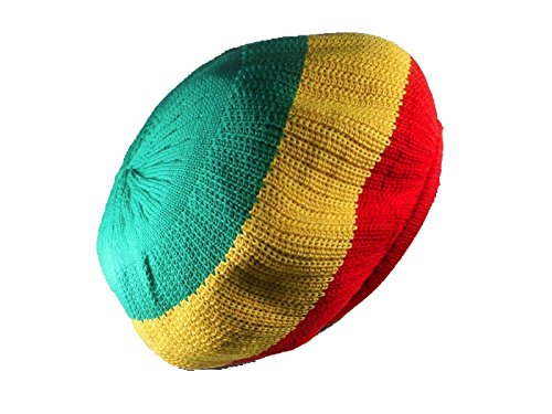 FIREBUN Red, Yellow, Green Rasta Dread Tam Cap Hat Jordan Ubuy
