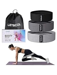 LETSCOL Resistance Bands for Legs and Butt,Hip Band Workout Bands Glute Bands Exercise Bands Resistance Loop Band Wide Booty Bands Anti Slip Elastic Thigh Bands(2019 Upgrade)