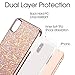 iPhone X Case, iPhone 10 Case, MIRACASE Shockproof Glitter Sparkle Bling Dual Layer Hard Cover Soft Bumper Protective iPhone X Case for Girls Women, Rose Gold