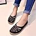 CIOR Women's Genuine Leather Loafers Casual Moccasin Driving Shoes Indoor Flat Slip-on Slippers,M556,Black,40
