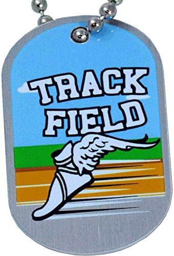 Phil 4:13 Track &amp; Field Mini Dog Tag Necklace -I Can Do All Things Through Christ