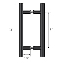 SMARTSTANDARD 12'' Push Pull Sliding Barn Door