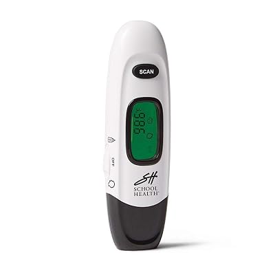 School Health - No Touch Infrared Thermometer, for Kids and Adults, Color-Coded Fever Guidance, Fast, Reliable, and Accurate Results, FSA and HSA Eligible