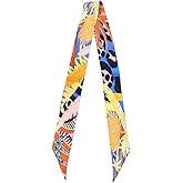 JERLA 100% Mulberry silk Scarf Bag scarf Head Hair Ribbon Handbag Handle wrap Tie Bundle Scarf Neckerchief Scarf for women
