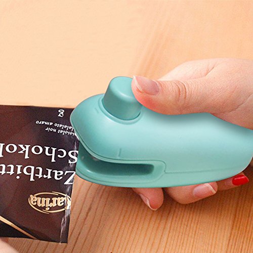ElementDigital Bag Re Sealer Heat Bag Sealer for Airtight Food Storage Reseal Snack Bags Heat Seals Plastic Aluminum Bags Re-Sealer Gadget Kitchen Safety Fresh Travel (Light Green)