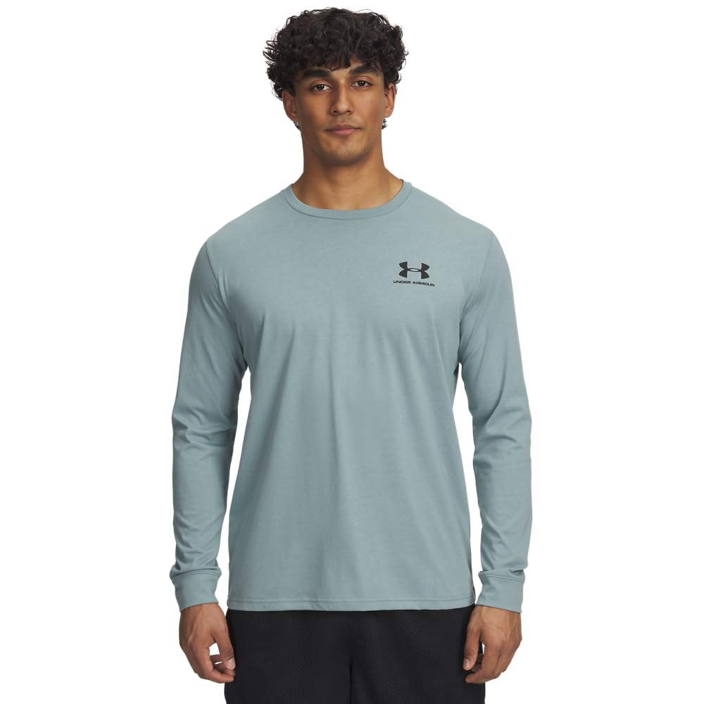 Under Armour Men's Sportstyle Left Chest Long-Sleeve T-Shirt, (323) Serpentine / / Black, Small Image