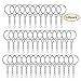Key Chain, 120 Pcs Nickel Plated Key Chains with Extended Open Jump Rings, Size of 1inch/25mm