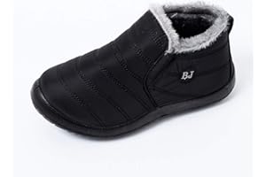 Women Fur Lined Warm Snow Ankle Boots Lady Winter Waterproof Slip on Shoes Size, Ultralight Footwear
