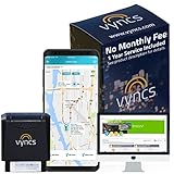 GPS Tracker Vyncs No Monthly Fee OBD, Real Time 3G Car GPS Tracking Trips Free 1 Year Data Plan Teen Unsafe Driving Alert Engine Data Fleet Monitoring Fuel Report Optional Roadside (Black, 2.56)