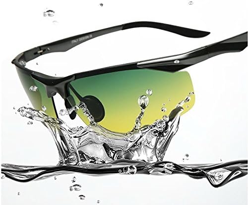 qwrq2r Aluminum-Magnesium Polarized Sunglasses Day and Night Outdoor Sports Multifunction Driver to Drive Driving Mirror