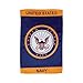 In the Breeze U.S. Navy Emblem Lustre Garden Flag - Double Sided Military Service Flag