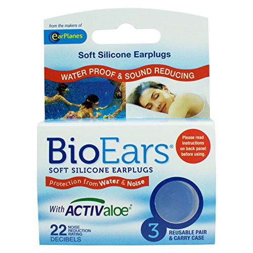 BioEars Soft Silicone Earplugs 3 Pair 3 Pack