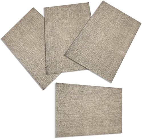TOMSOO PVC Waterproof Washable Reusable Kids Placemats for Table Heat Insulation Stain-resistant Dining Room Kitchen Placemats, Stylish pattern, set of 4, Silver Grey