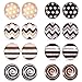 Creative Fashion Push Pins Decorative Thumbtacks for Wall Maps, Photos, Bulletin Board or Cork Boards, 8 Different Patterns, 80 Pieces (Brown)