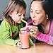 Reusable Silicone Straws & Cleaning Brush: BPA Free/Dishwasher Safe Drinking Straw - Long 10