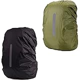 MOPHOEXII 2 Pack Waterproof Rain Cover for Backpack, Backpack Rain Cover with Reflective Strip，Rucksack Rain Cover for Bicycl