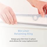 Tower T838005W Sensor Bin 50L White Battery Operated Retainer Ring view 5