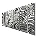 Silver Contemporary Metal Wall Art Sculpture - Multi Panel Metal Decor by Jon Allen - Hypnotic Sands