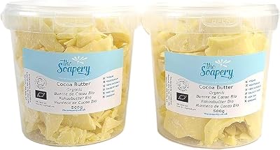 The Soapery Organic Raw Unrefined Cocoa Butter 1kg Pure Natural Moisturiser