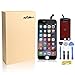 Flylinktech Fully Tested Replacement Screen 4.7'' LCD Touch Digitizer Glass Screen Assembly for Iphone 6 A1549 A1586 A1589 (AT&T/T-Mobile/Sprint/Verizon) GSM CDMA (Black)