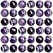 Natural Stone Beads 100pcs 8mm Amethyst Round Genuine Real Stone Beading Loose Gemstone Hole Size 1mm DIY Charm Smooth Beads for Bracelet Necklace Earrings Jewelry Making (Amethyst)