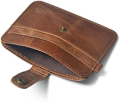 Lionpapa Slim Card Sleeve Wallet Ultra Thin Card Holder Money Clip (Brown)